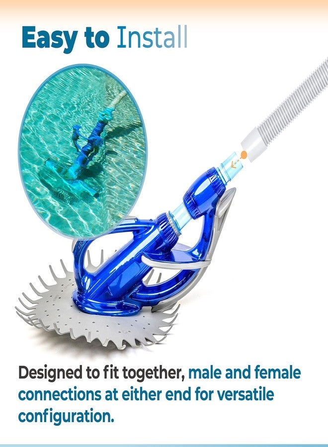 ANTOBLE 48" Universal Pool Vacuum Hose Replacement for Kreepy Krauly, Baracuda G3/G4, Hayward Navigator, Pool Vac Ultra, AquaBug, Creepy Crawler & More (White, 2 Pack) - Image 4